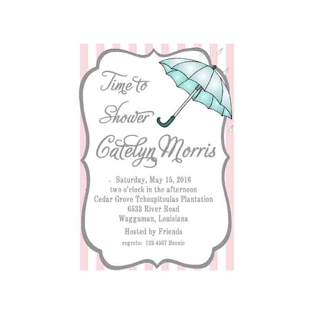 UMBRELLA SHOWER CUSTOM INVITATION