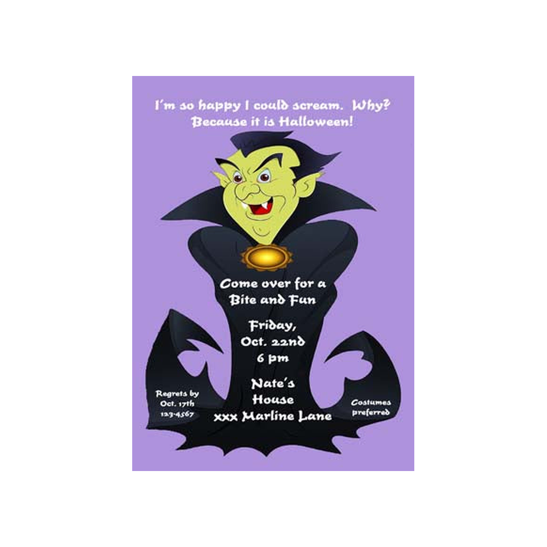 VAMPIRE CUSTOM INVITATION
