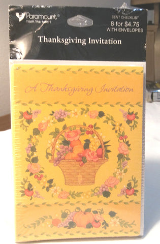 THANKSGIVING FILL IN INVITATION