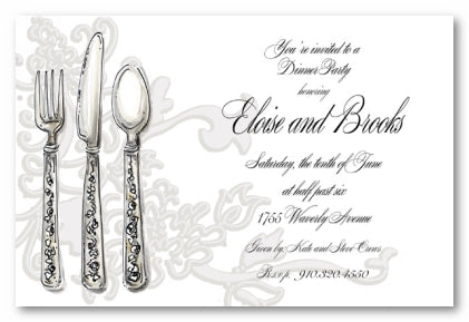 FLATWARE - BLANK STOCK INVITATION