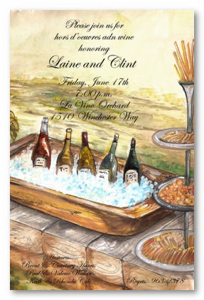 WINE & CHEESE - BLANK STOCK INVITATION