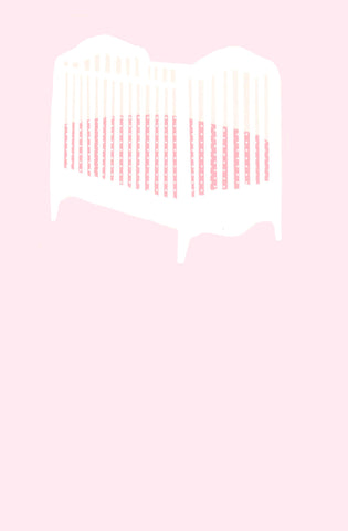 BABY GIRL CRIB - BLANK STOCK INVITATION