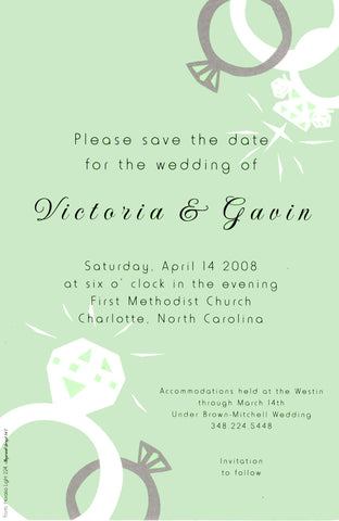 RING BLING -  BLANK INVITATION