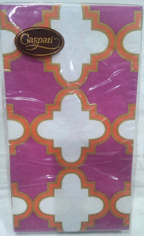 CASPARI CASABLANCA FUCHSIA PAPER GUEST TOWEL