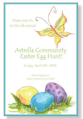 GARDEN OF DYED EGGS - BLANK STOCK INVITATION