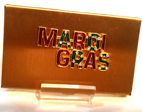 MARDI GRAS BUSINESS CARD HOLDER