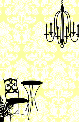 SUMMER CHANDELIER - BLANK STOCK INVITATION