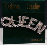 QUEEN RHINESTONE PIN/BROOCH