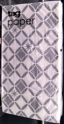 GEOMETRIC SILVER PAPER GUEST TOWELS