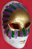 PAINTED PLASTIC MASK - GOLD LIPS