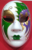 PAINTED PLASTIC MASK - GREEN LIPS