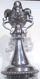ALUMINUM JESTER  CANDLE HOLDER