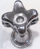 ALUMINUM JESTER  CANDLE HOLDER