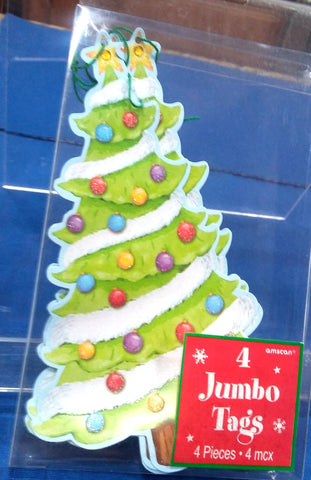 JUMBO CHRISTMAS TREE GIFT TAG