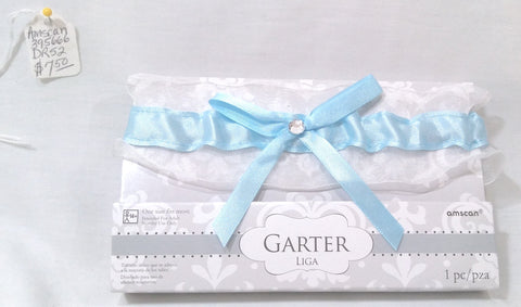 SATIN GARTER LIGHT BLUE
