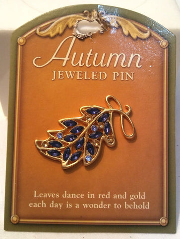 AUTUMN JEWELED PIN/BROOCH