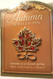 AUTUMN JEWELED PIN/BROOCH