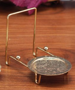 BRASS FILIGREE CUP & SAUCER STAND