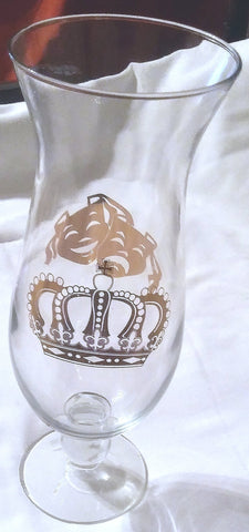 MARDI GRAS HURRICANE STYLE GLASS