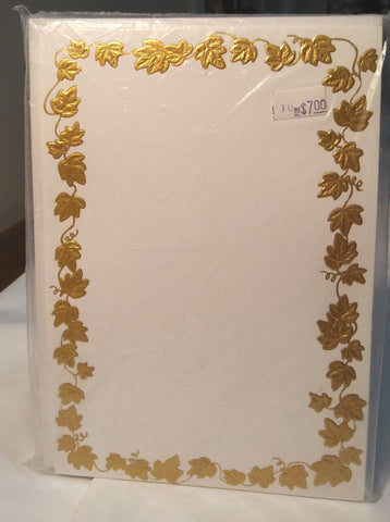 GOLD FOIL LEAF - BLANK STOCK INVITATION