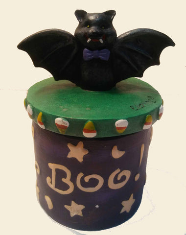 BOO BAT CANDLE JAR