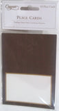 CASPARI BROWN GROSGRAIN PLACE CARDS