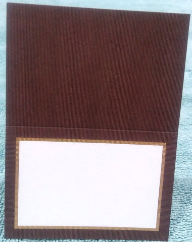 CASPARI BROWN GROSGRAIN PLACE CARDS