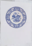 CASPARI BLUE AND WHITE PLATE PLACE CARDS
