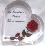 GRANDMOTHER'S WISDOM ACRYLIC HEART
