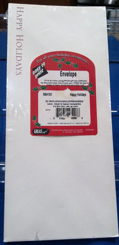 HAPPY HOLIDAYS ENVELOPES