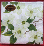 CASPARI WHITE BLOSSOM PAPER BEVERAGE NAPKINS