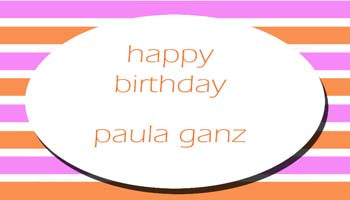 STRIPES AND OVAL FRAME PERSONALIZED GIFT OR CALLING CARDS