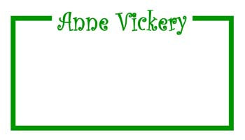 SIMPLE LINES AND NAME PERSONALIZED GIFT OR CALLING CARDS