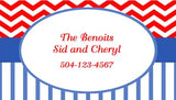 CHEVRON AND STRIPE PATTERNS PERSONALIZED GIFT OR CALLING CARDS