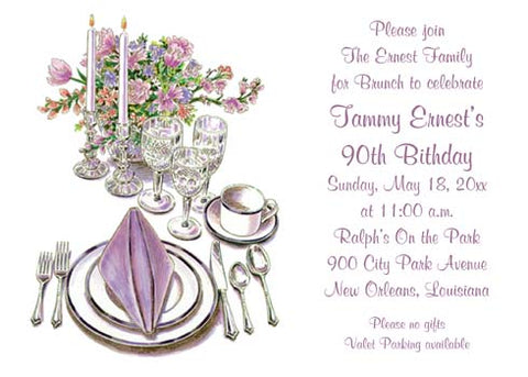 FORMAL TABLE SETTING CUSTOM INVITATION