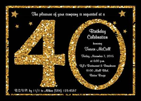 AGE OF GLITTER CUSTOM INVITATION