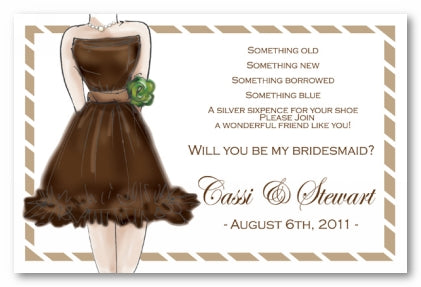 CHOCOLATE DRESS - BLANK STOCK INVITATION