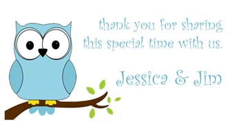 BLUE OWL PERSONALIZED GIFT OR CALLING CARDS
