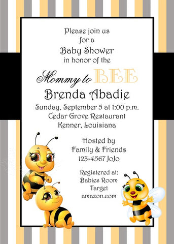 HAPPY BEES CUSTOM INVITATION