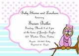 BOY OR GIRL OWL CUSTOM INVITATION