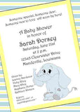 SWEET ELEPHANT CUSTOM INVITATION