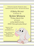 SWEET BABY ELEPHANT CUSTOM INVITATION