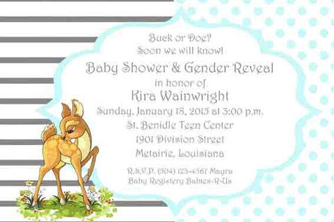 BABY FAWN CUSTOM INVITATION