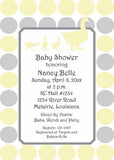 WADDLING MOTHER AND BABY DUCKS CUSTOM INVITATION