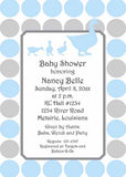 WADDLING MOTHER AND BABY DUCKS CUSTOM INVITATION