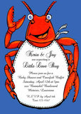 CRAWFISH WITH BIB CUSTOM INVITATION