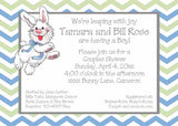LEAPING BUNNY CUSTOM INVITATION