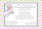 LEAPING BUNNY CUSTOM INVITATION