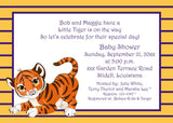 BABY TIGER CUSTOM INVITATION