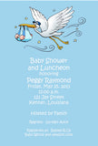 STORK WITH TWINS CUSTOM INVITATION